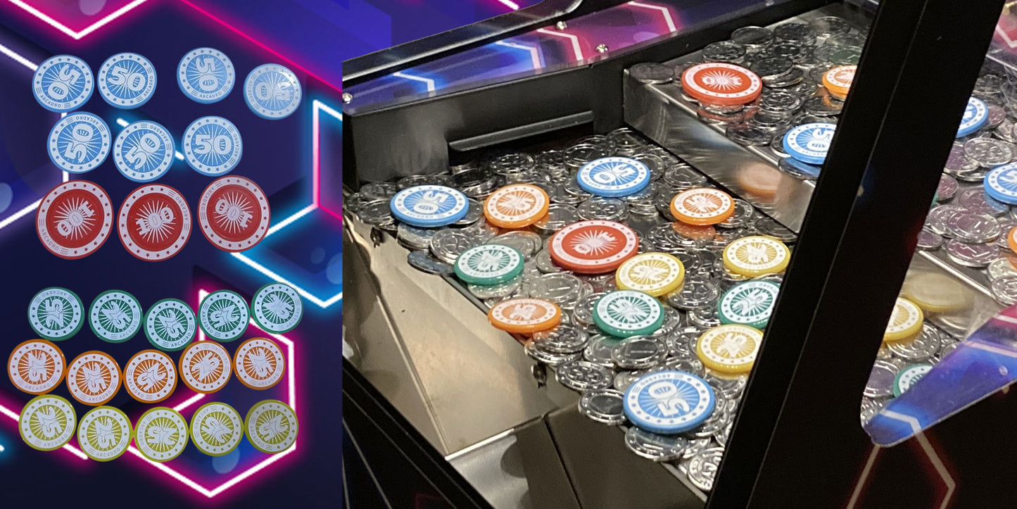 Value chips for the Coin Pusher 365